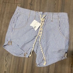 One Teaspoon white and blue Striped Shorts size 29